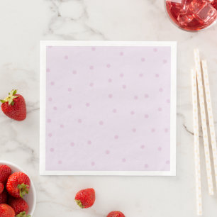 Pastel Purple Polka Dot MInimalist Party Napkin
