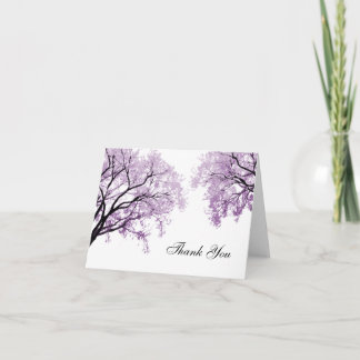 Pastel Purple Trees - Thank You Card