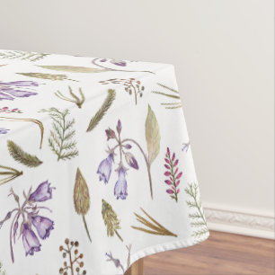 Pastel Purple Violet Floral Garden Botanical Party Tablecloth