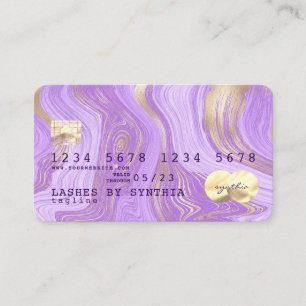 pastel purple violet lavender marble Credit Card