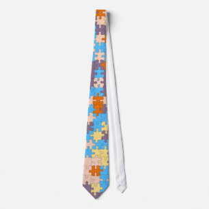 Pastel Puzzle Tie