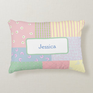 Pastel Quilt Decorative Cushion