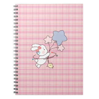 Pastel Rabbit School Notebook