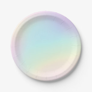 Pastel Rainbow Aesthetic Birthday Party Paper Plate