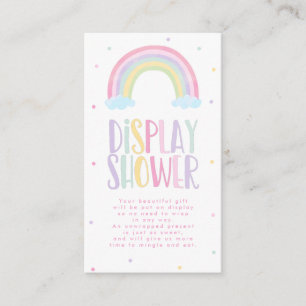 Pastel Rainbow Baby Shower Display Shower Enclosure Card
