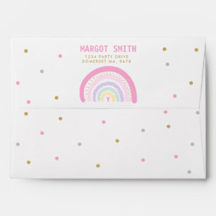 Pastel Rainbow Baby Shower Envelope