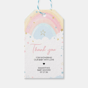 Pastel Rainbow Baby Shower Favour Tags