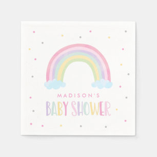 Pastel Rainbow Baby Shower Napkin