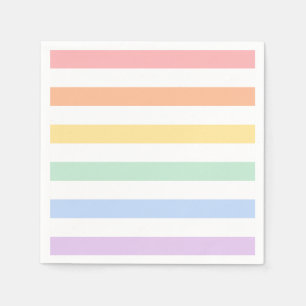 Pastel Rainbow Baby Shower or Birthday Napkin