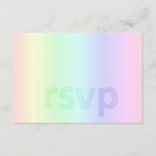 Pastel Rainbow Baby Shower RSVP Card