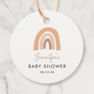 Pastel Rainbow Baby Shower Thank You Favour Favour Tags