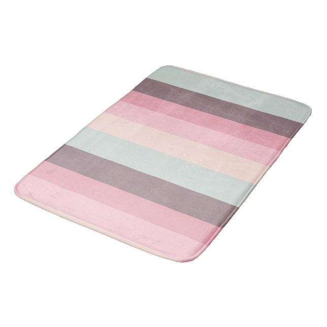 pastel rainbow bath mat (Angled)