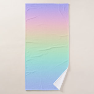 Pastel rainbow bath towel