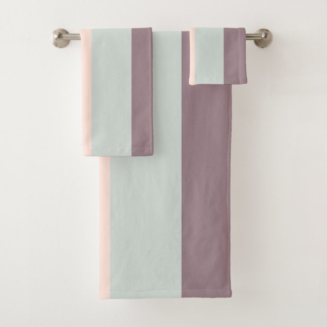 pastel rainbow bath towel set (Insitu)
