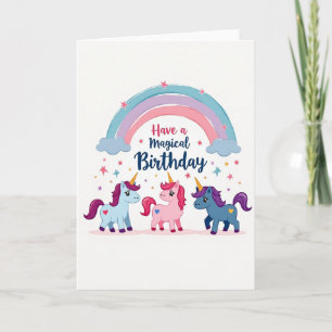 Pastel Rainbow Birthday Card