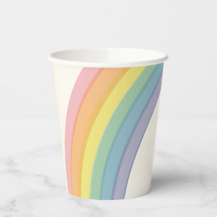 Pastel Rainbow Birthday Party Paper Cups
