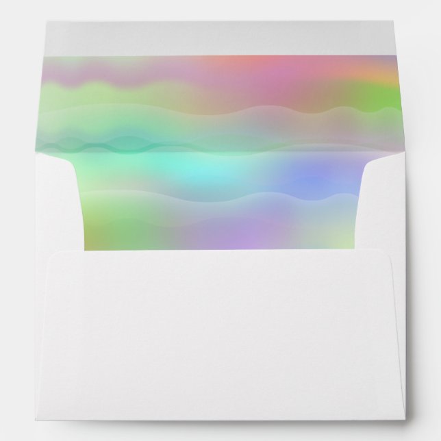 Pastel Rainbow Brides Gay Wedding Envelope (Back (Bottom))