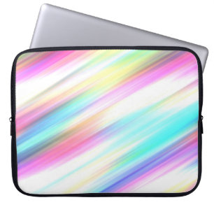 Pastel Rainbow Brush Strokes Laptop Sleeve