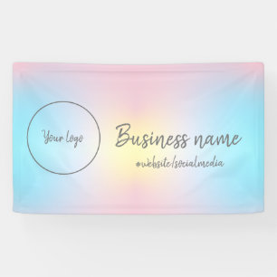 Pastel Rainbow Business Banner