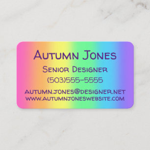 Pastel Rainbow Business Card