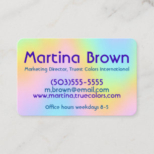 Pastel Rainbow Business Card