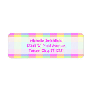 Pastel Rainbow Chequered Border