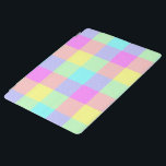 Pastel Rainbow Chequered iPad Smart Cover<br><div class="desc">This bright,  colourful design has a lightly textured repeating checked / square pattern in a vivid rainbow of pastel colours. It's a stylish,  vibrant,  pretty plaid chequerboard pattern that looks like springtime. Enjoy it as-is or use it as a background for your text and photos.</div>