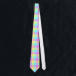 Pastel Rainbow Chequered Tie<br><div class="desc">This bright, colourful design has a lightly textured repeating checked / square pattern in a vivid rainbow of pastel colours. It's a stylish, vibrant, pretty plaid chequerboard pattern that looks like springtime. Enjoy it as-is or use it as a background for your text and photos.</div>