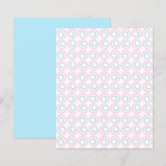 Pastel Rainbow Circles Scrapbook Paper (Front/Back)