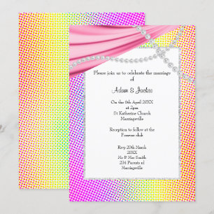 PASTEL RAINBOW CIRCUS WEDDING INVITATION