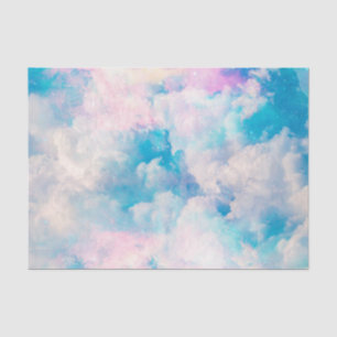 Pastel Rainbow Cloudy Sky Aesthetic Tissue Paper