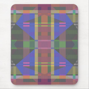 Pastel Rainbow Colorful Geometric Mouse Mat