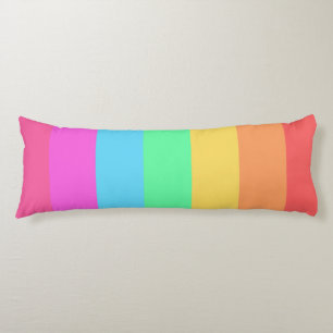 Pastel Rainbow Colour Stripes Design Body Cushion