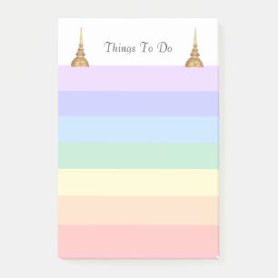 Pastel Rainbow Coloured Stripes Things To Do Post-it Notes