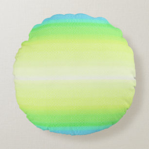 Pastel Rainbow Colourful Abstract Gradient Ombre Round Cushion