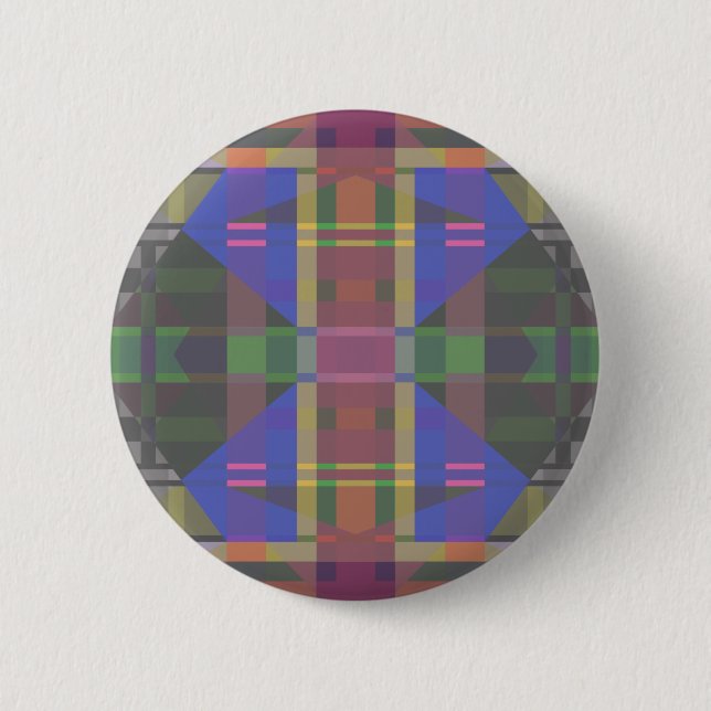 Pastel Rainbow Colourful Geometric 6 Cm Round Badge (Front)