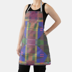 Pastel Rainbow Colourful Geometric Apron