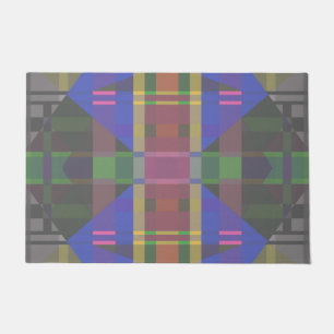 Pastel Rainbow Colourful Geometric Doormat