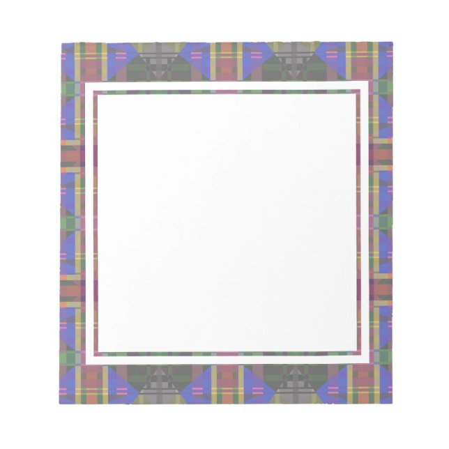 Pastel Rainbow Colourful Geometric Notepad (Front)