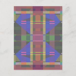 Pastel Rainbow Colourful Geometric Postcard