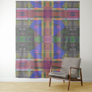 Pastel Rainbow Colourful Geometric Tapestry
