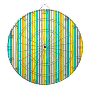 Pastel Rainbow Colourful Stars Black Starry Night Dartboard