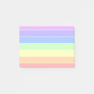 Pastel Rainbow Colourful Stripes Post-it Notes