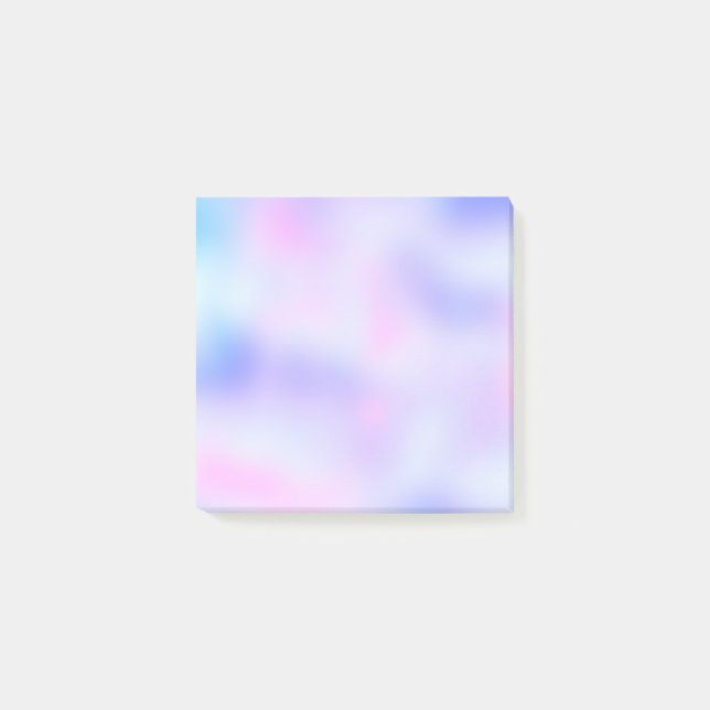 Pastel Rainbow Colours Abstract Blur Gradient Ombr Post-it Notes (Front)