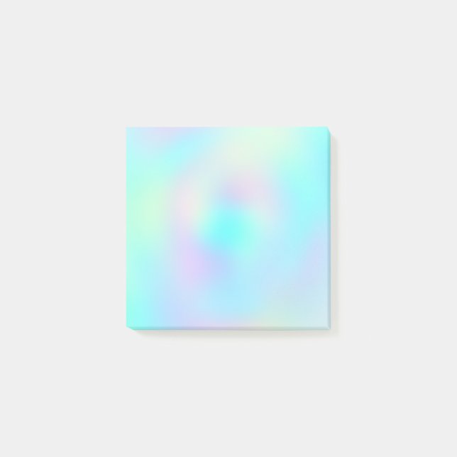 Pastel Rainbow Colours Abstract Blur Gradient Ombr Post-it Notes (Front)