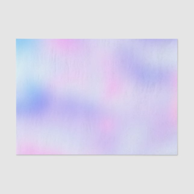 Pastel Rainbow Colours Abstract Blur Gradient Ombr Tissue Paper (Front)