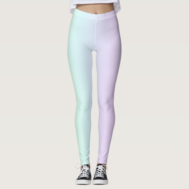 Pastel Rainbow Colours Leggings (Front)