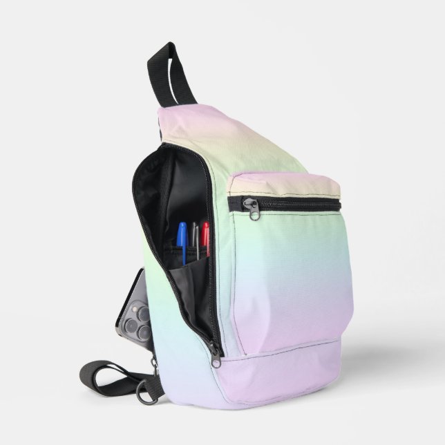 Pastel Rainbow Colours Sling Bag (Open)