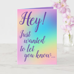 Pastel Rainbow Compliment Greeting Card