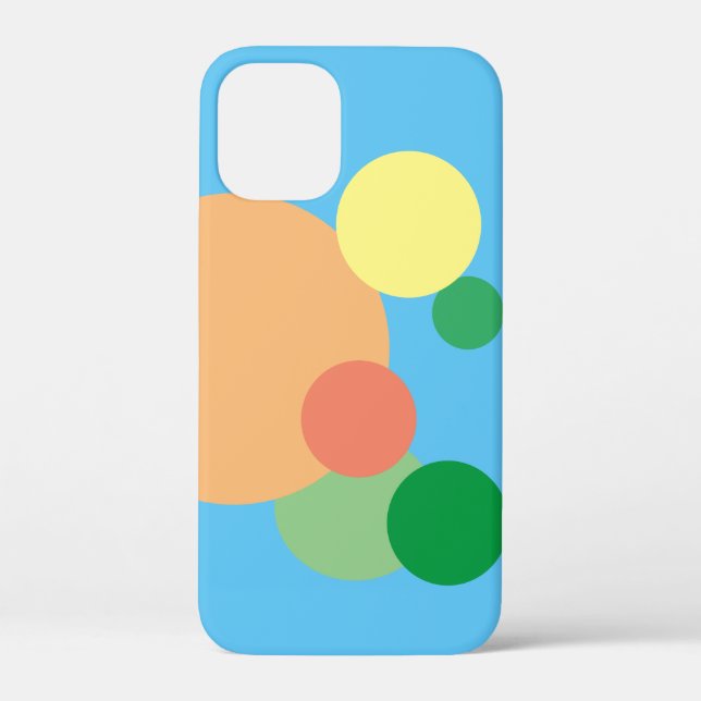 pastel rainbow confetti circles iPhone / iPad case (Back)